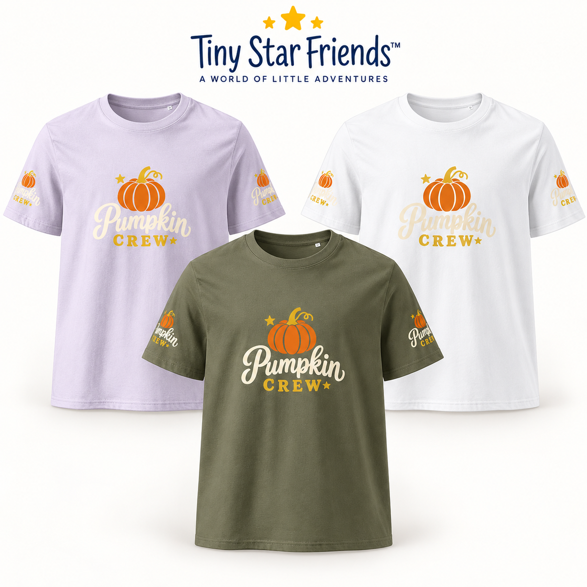 Official Pumpkin Crew klassiek kindershirt | Tiny Star Friends™