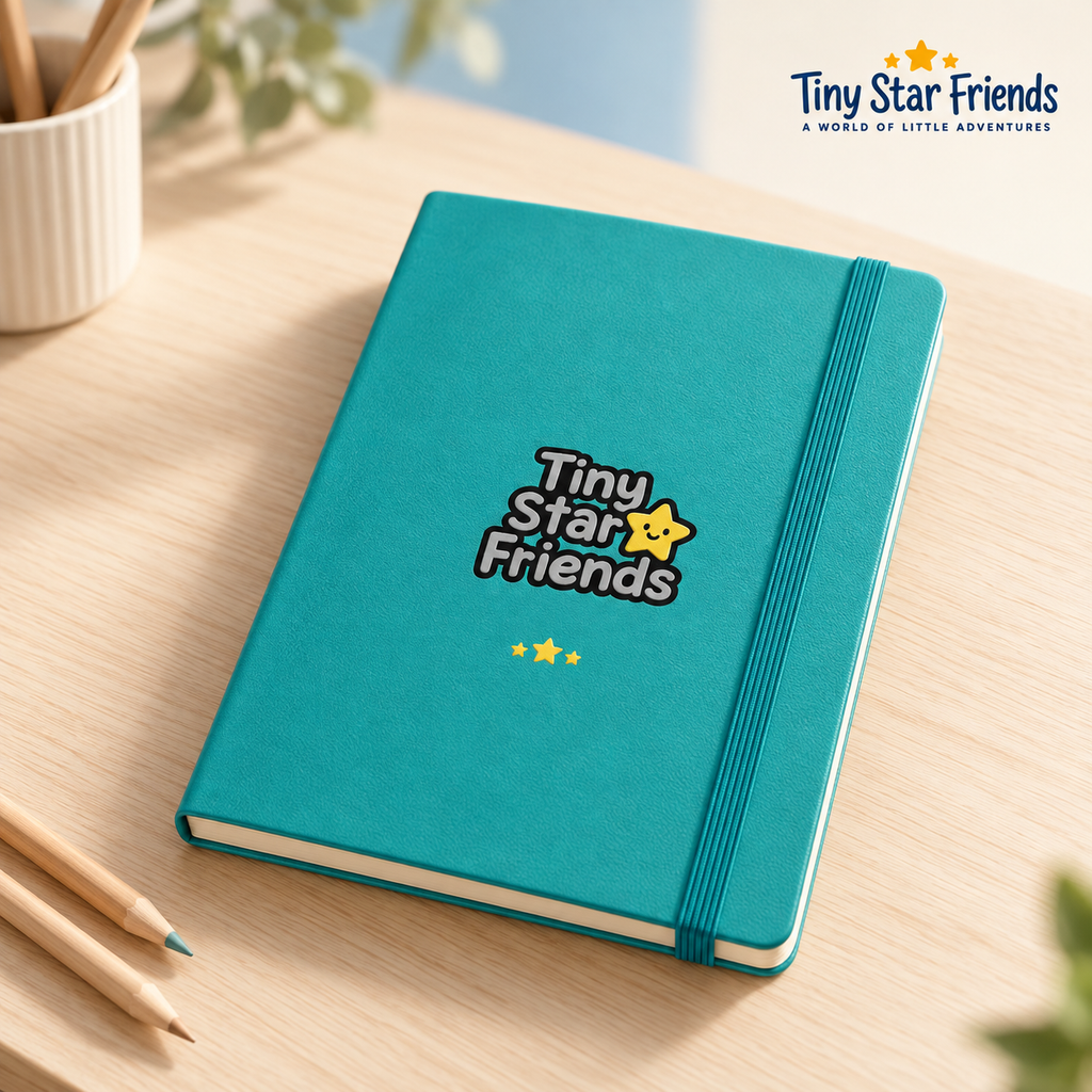 Droom en Ontdek notitieboek met harde kaft | Tiny Star Friends™