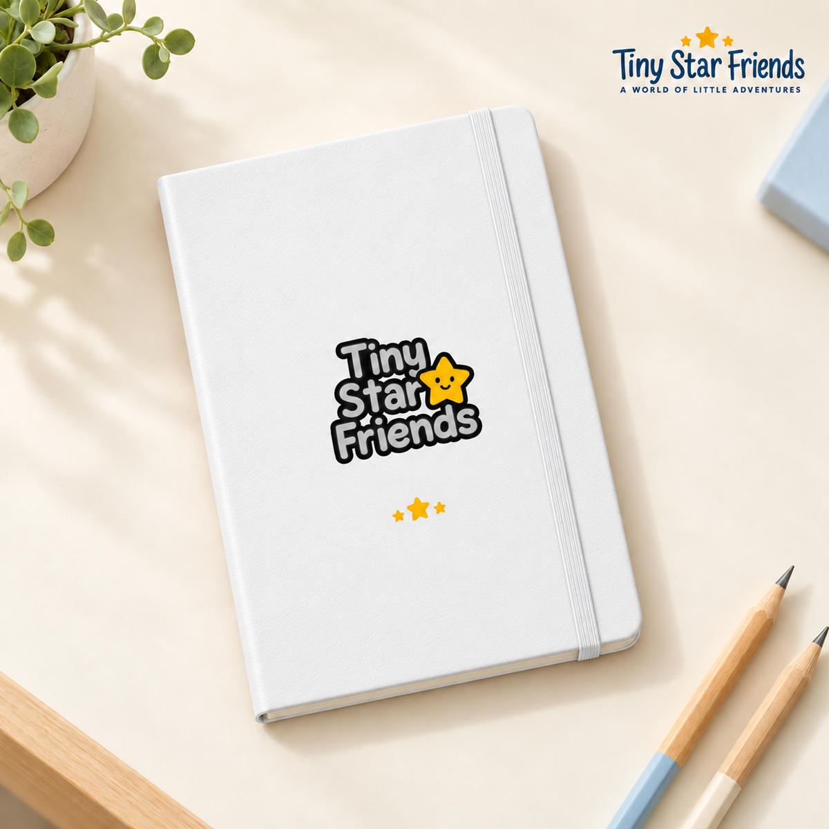 Droom en Ontdek notitieboek met harde kaft | Tiny Star Friends™