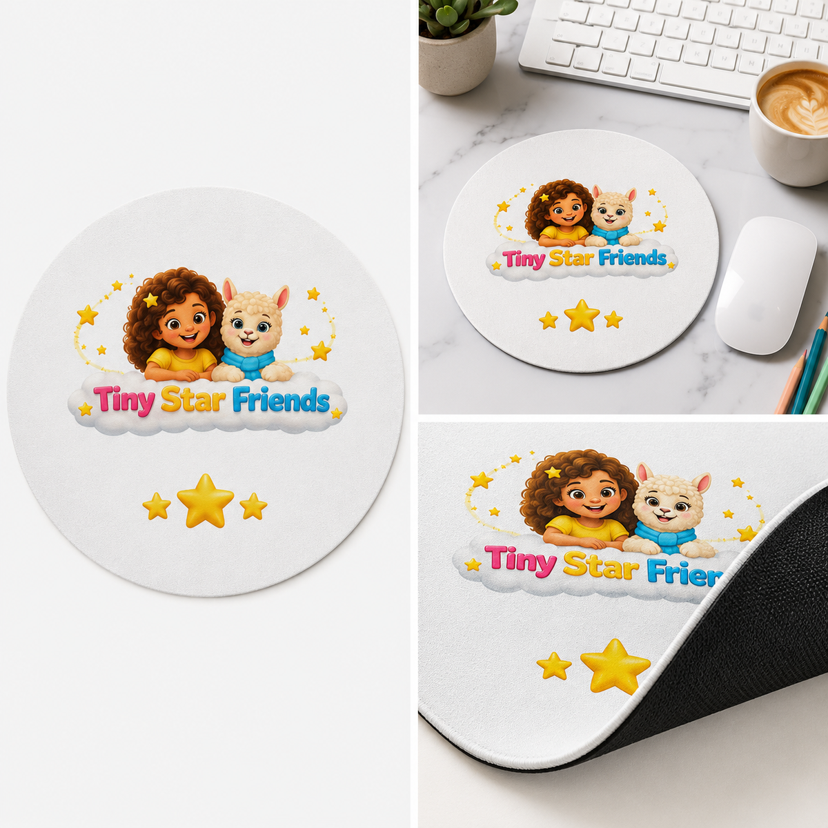 Ronde muismat met Lumi & Lala | Tiny Star Friends™