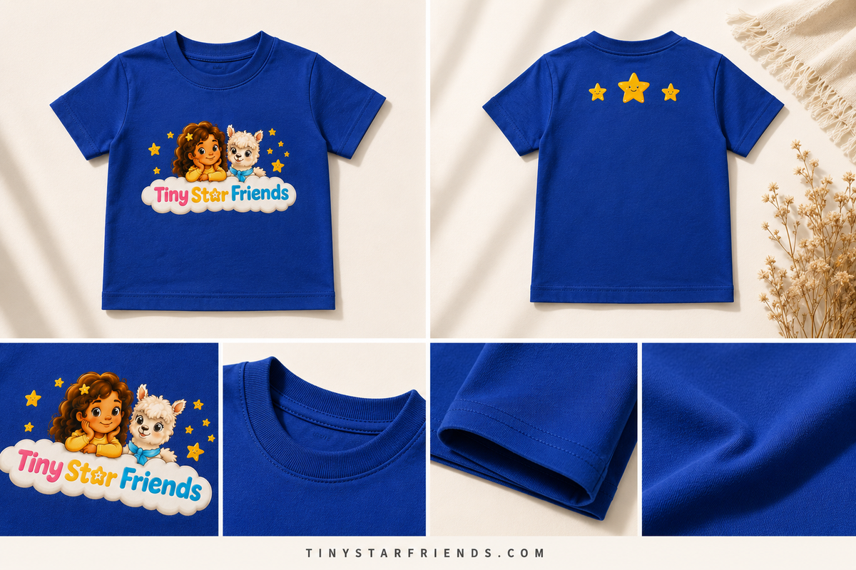 Babyshirt van jersey met Lumi & Lala | Tiny Star Friends™