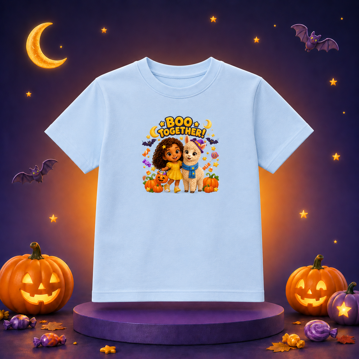 Lumi & Lala Halloweenmagie peutershirt, collectie 2026 | Tiny Star Friends™