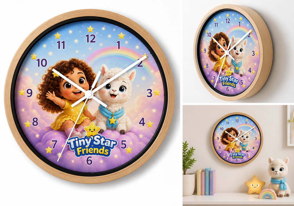 Droomwandklok met Lumi & Lala | Tiny Star Friends™