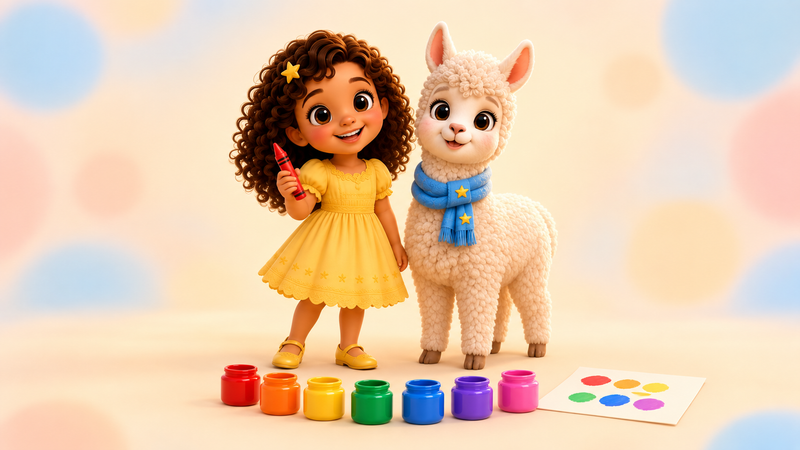 Lumi en Lala ontdekken kleuren.