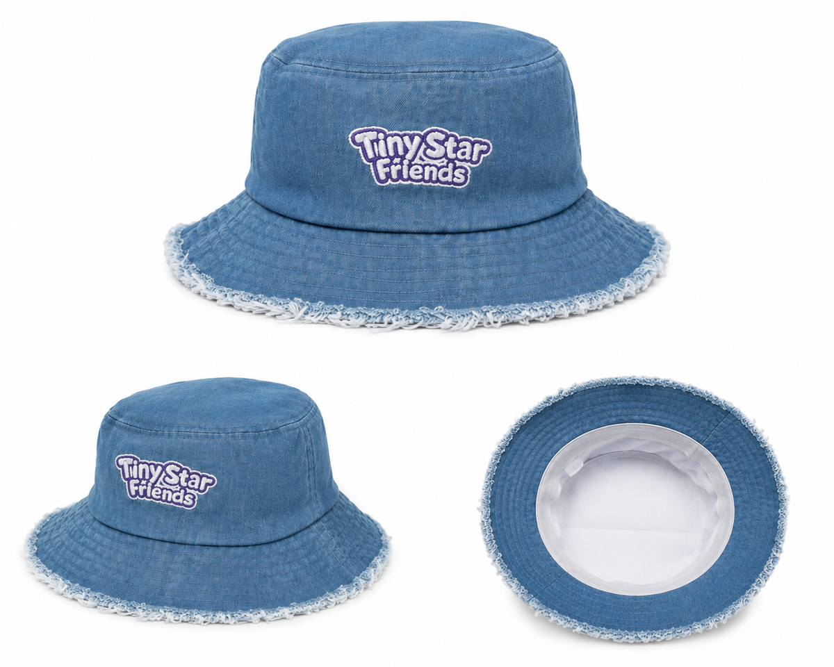 Spijkerstof zonnehoedje in vintagestijl | Tiny Star Friends™