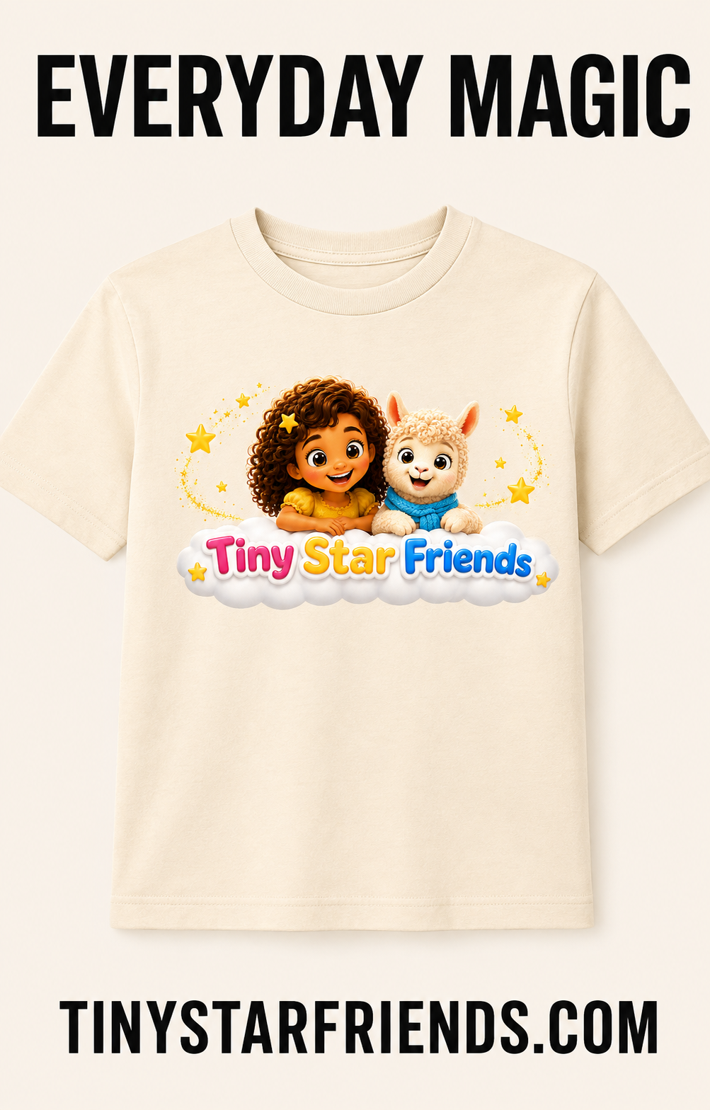 Samen Stralen klassiek kindershirt met Lumi & Lala | Tiny Star Friends™