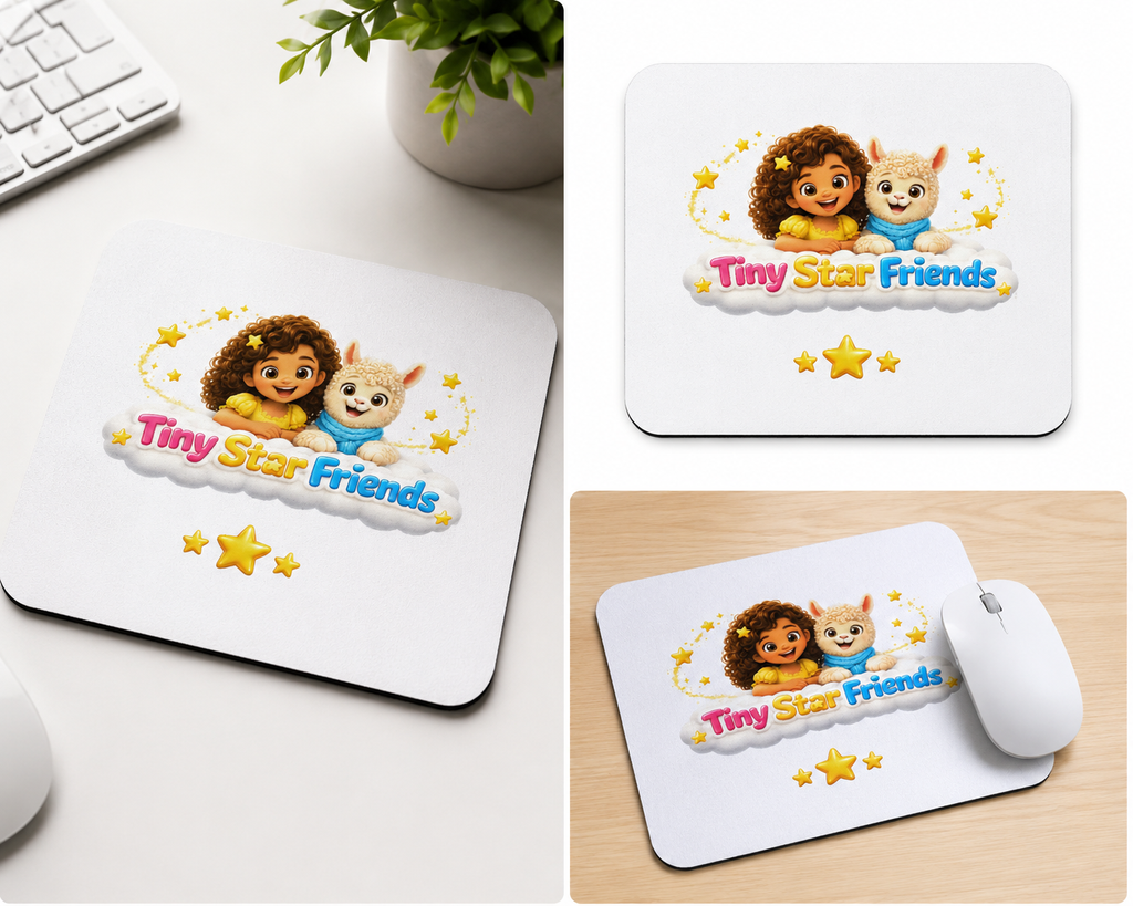 Premium muismat met Lumi & Lala | Tiny Star Friends™