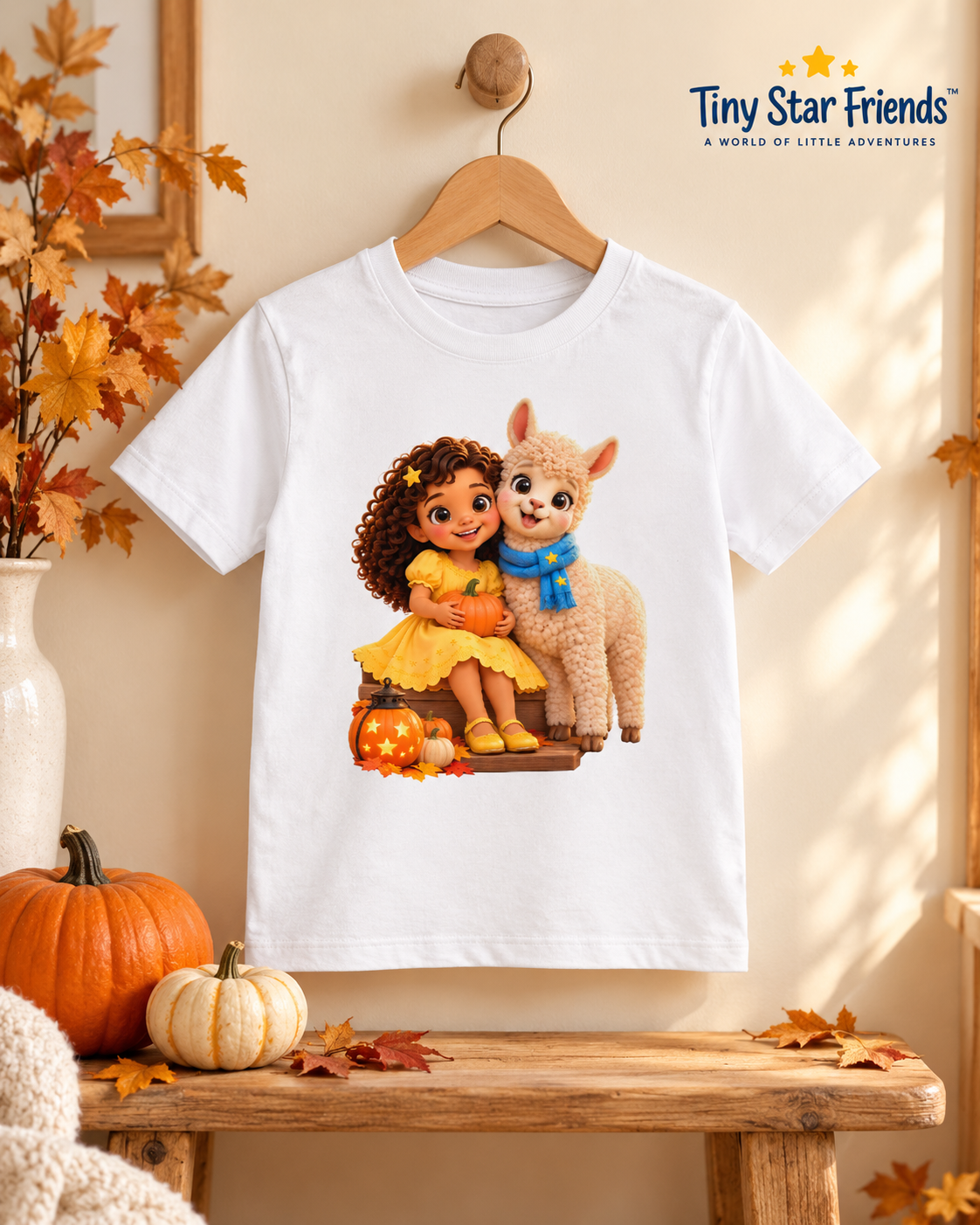 Lumi & Lala Gezellig Halloween kindershirt van biologisch katoen | Tiny Star Friends™