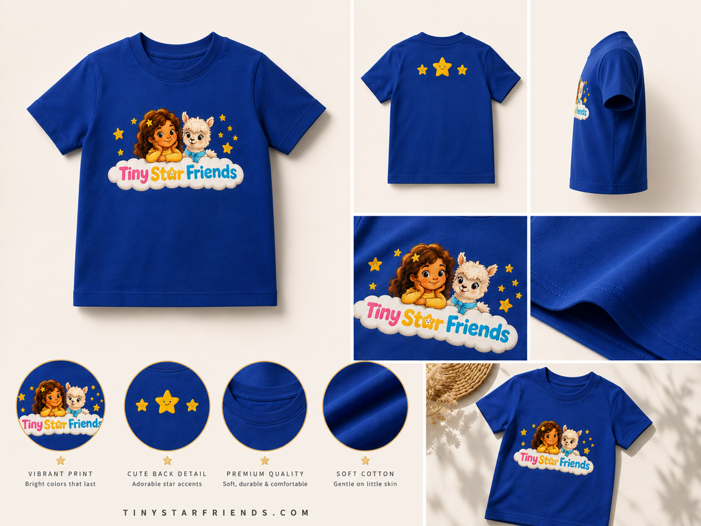 Babyshirt van jersey met Lumi & Lala | Tiny Star Friends™