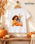 Lumi & Lala Pompoenpret kindershirt van biologisch katoen | Tiny Star Friends™