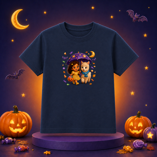 Lumi & Lala Snoepketel Halloween peutershirt 2026 | Tiny Star Friends™
