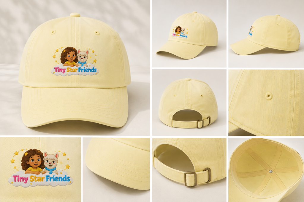Pastelkleurige baseballpet met Lumi & Lala | Tiny Star Friends™