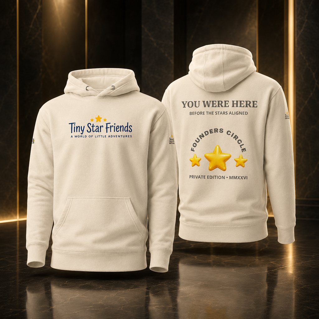 Founders’ Circle premium hoodie, privé-editie 2026 | Tiny Star Friends™